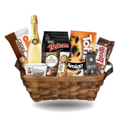 Cos cadou Apreciere oval bej - delicii premium Ferrero Rocher, Alka, Toffifee, Roshen