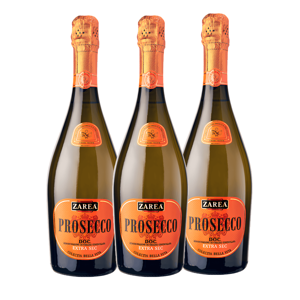 prosecco zarea extra sec 3 sticle 0.75l spumant premium bella vita
